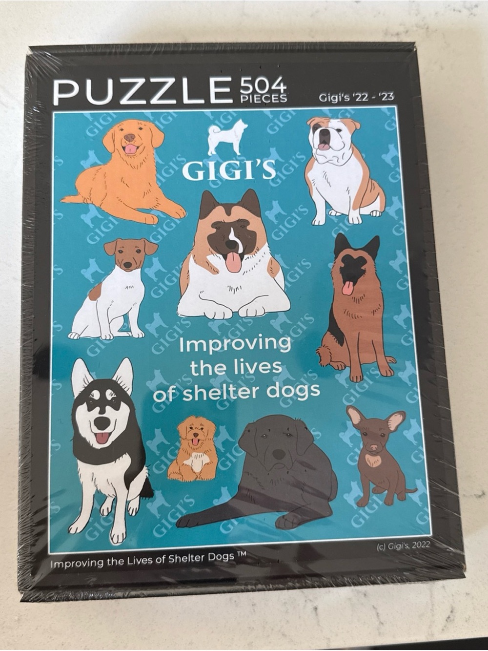 NEW GiGI’s Dogs Sealed 504 Pc Puzzle 16x20 Improving Lives of Shelter Dogs 🐕